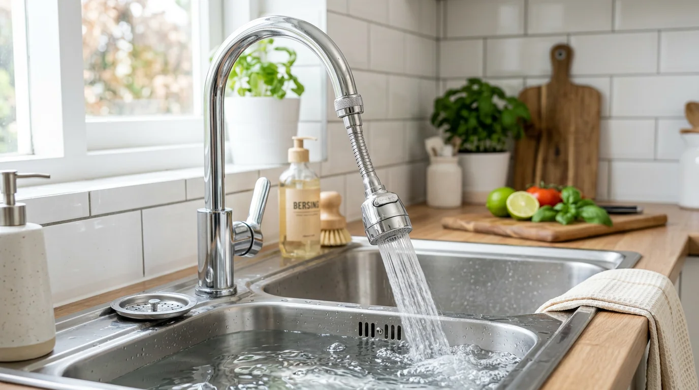 Adaptor keran air universal yang kompatibel dengan berbagai ukuran keran rumah tangga