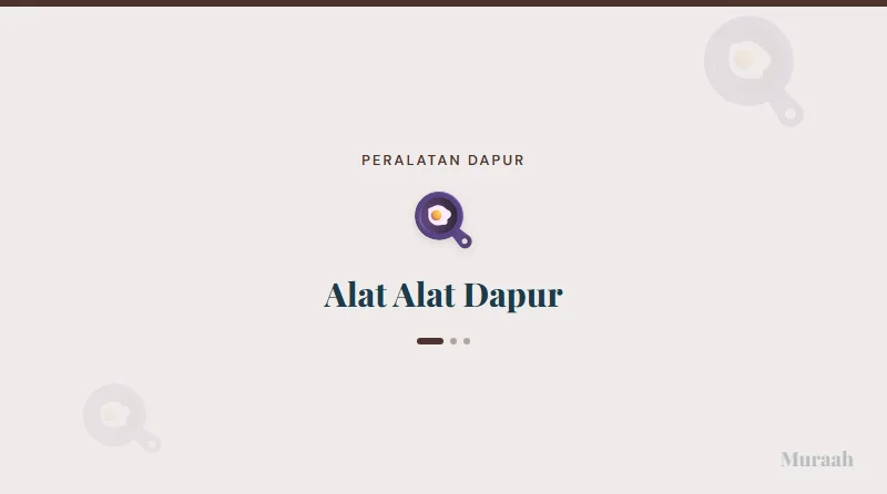 Alat Alat Dapur - referensi visual