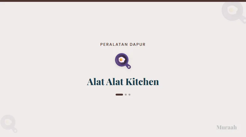 Alat Alat Kitchen - referensi visual