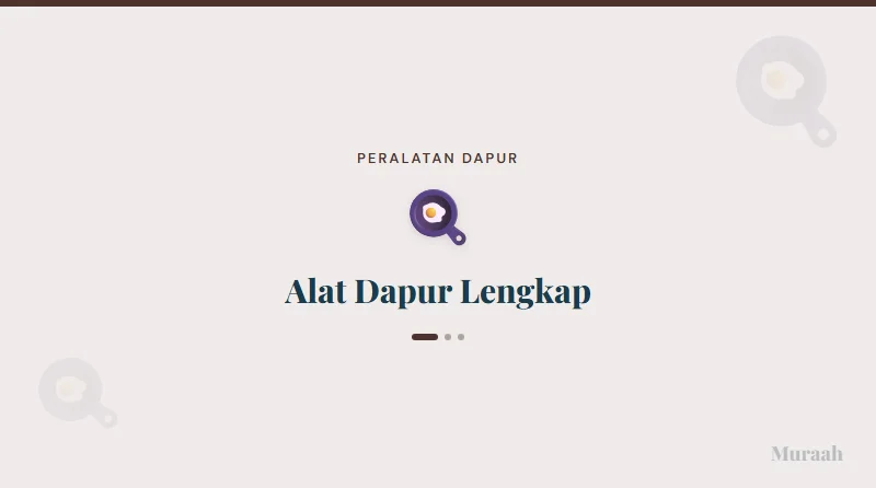 Alat Dapur Lengkap - referensi visual
