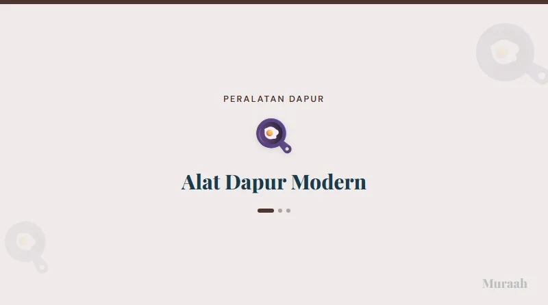 Alat Dapur Modern - referensi visual