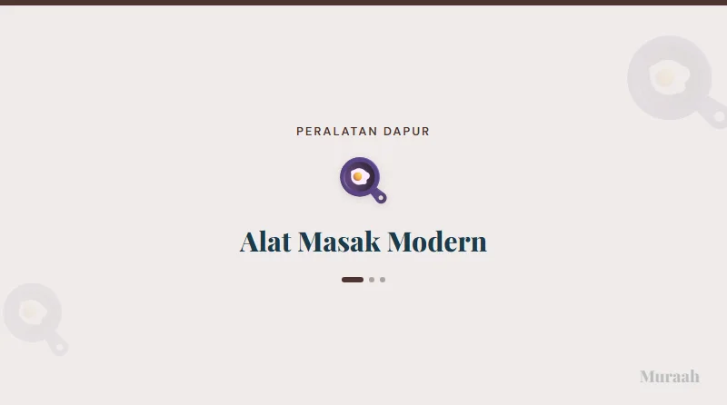 Alat Masak Modern - referensi visual