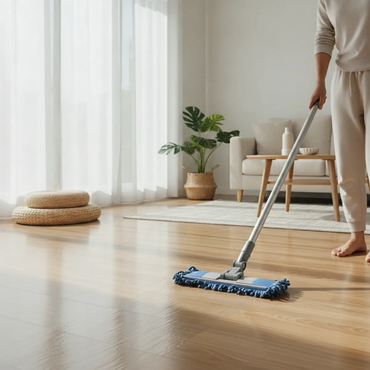 Alat pel lantai microfiber untuk membersihkan lantai rumah
