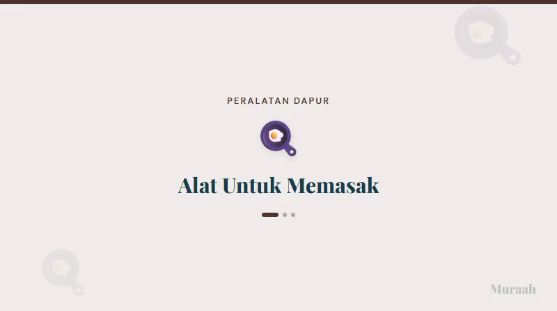 Alat Untuk Memasak - referensi visual