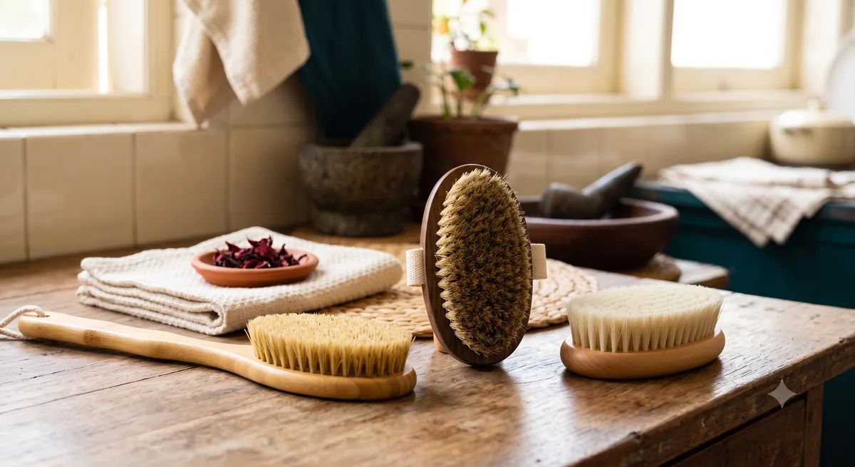 Perbandingan Jenis Body Brush untuk Dry Brushing