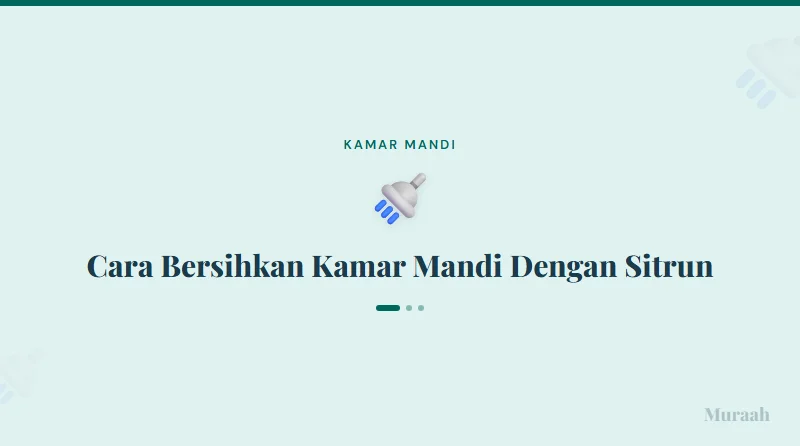 Cara Bersihkan Kamar Mandi Dengan Sitrun - referensi visual