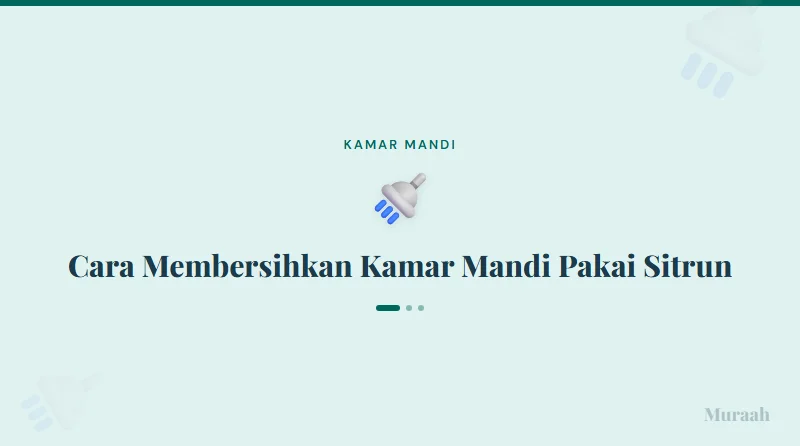 Cara Membersihkan Kamar Mandi Pakai Sitrun - referensi visual
