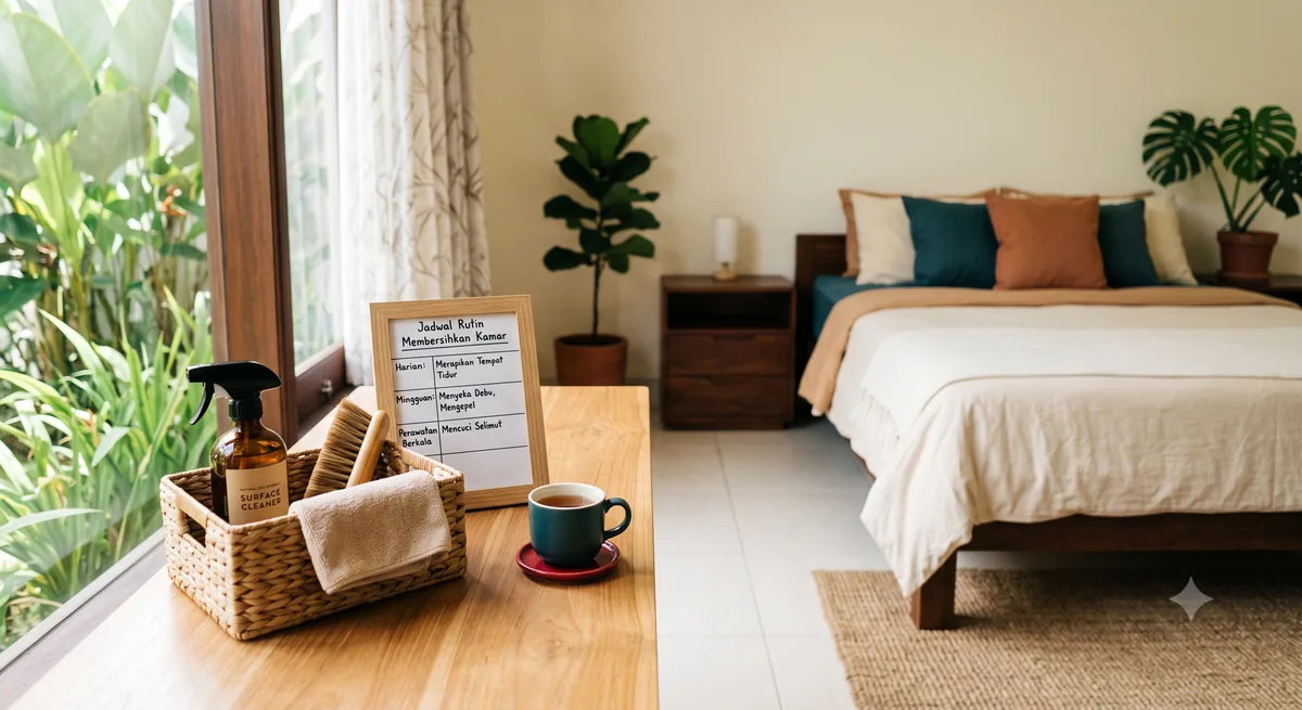 Menjaga Kamar Tetap Bersih dengan Jadwal Rutin dan Perawatan Berkala