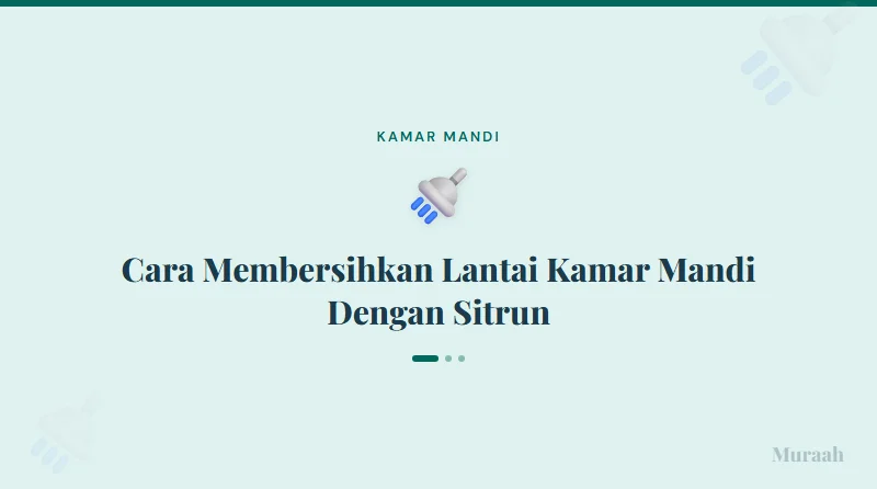 Cara Membersihkan Lantai Kamar Mandi Dengan Sitrun - referensi visual