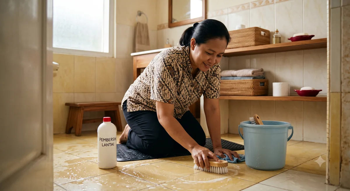 Tips dan Trik Membersihkan Lantai Kamar Mandi yang Kuning dengan Maksimal