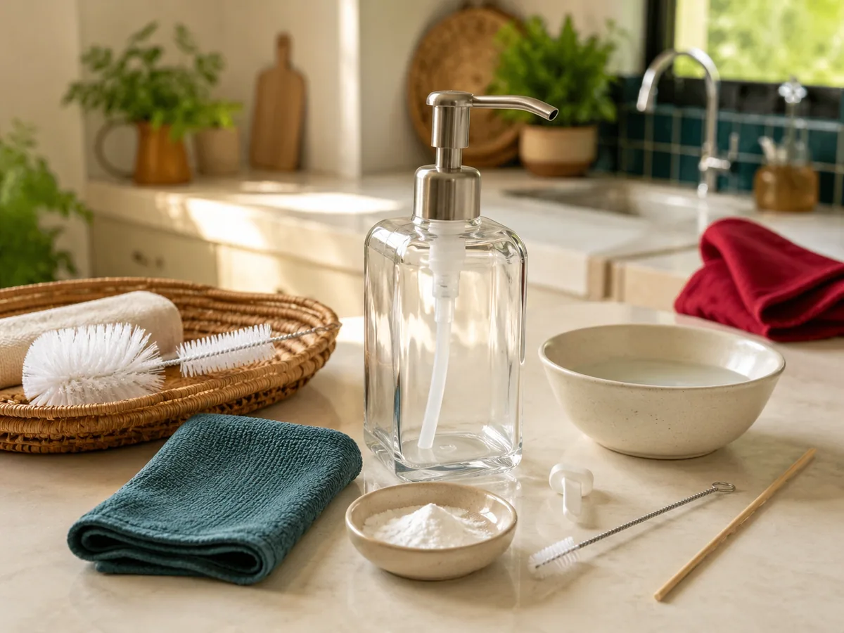 Alat dan Bahan untuk Membersihkan Soap Dispenser