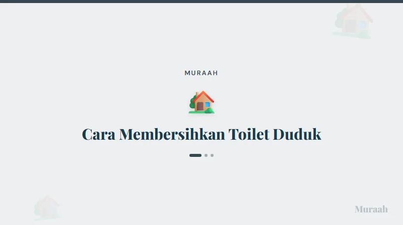 Cara Membersihkan Toilet Duduk - referensi visual