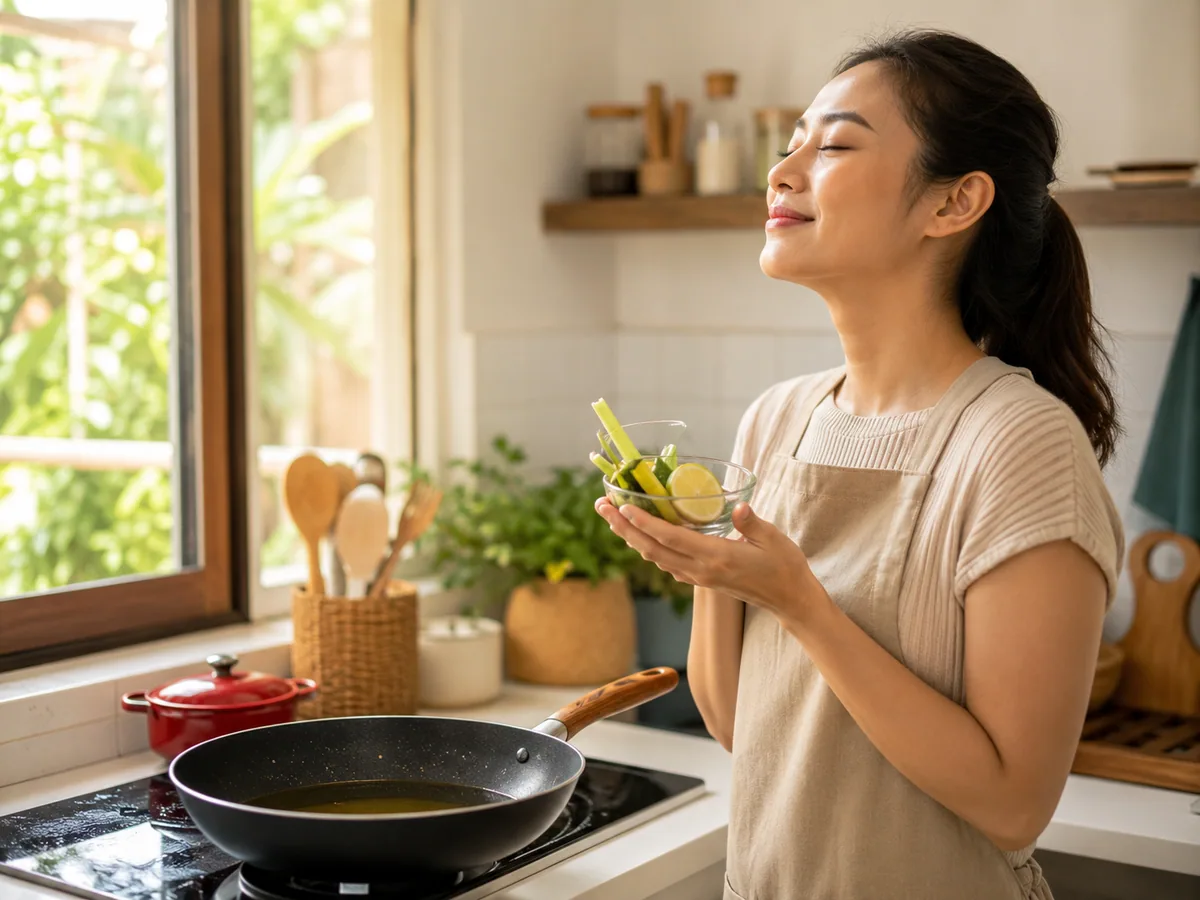 7 Trik Ampuh Menghilangkan Bau Minyak Goreng di Dapur