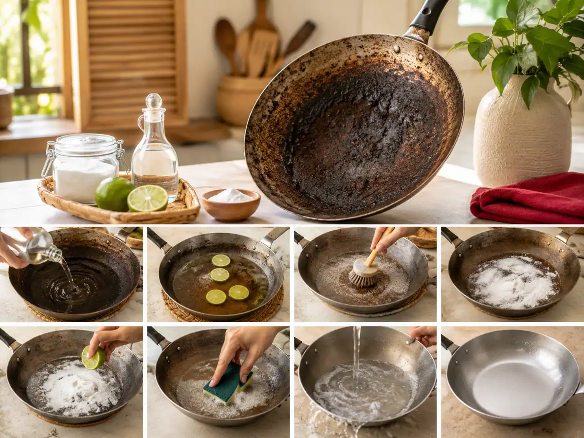 Berbagai Metode Efektif Cara Menghilangkan Kerak di Wajan dengan Bahan Alami