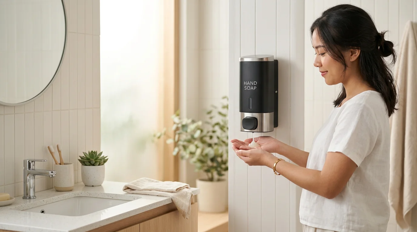 Cara Pasang Soap Dispenser di Dinding Tanpa Bor