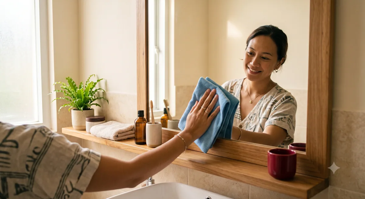 Cara Merawat Cermin Kamar Mandi Biar Tetap Jernih