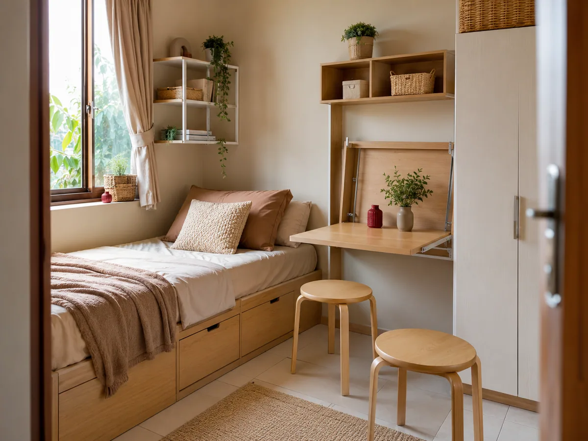 Pilih Furnitur Cerdas untuk Dekor Kamar Kost 3x3: Multi-fungsi Adalah Kunci