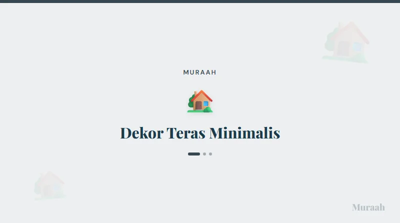 Dekor Teras Minimalis - referensi visual