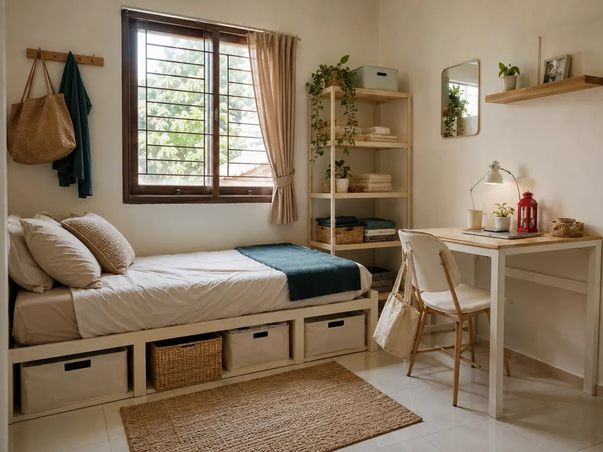 Ide Dekorasi Kamar Kost 3x3 Minimalis dan Fungsional