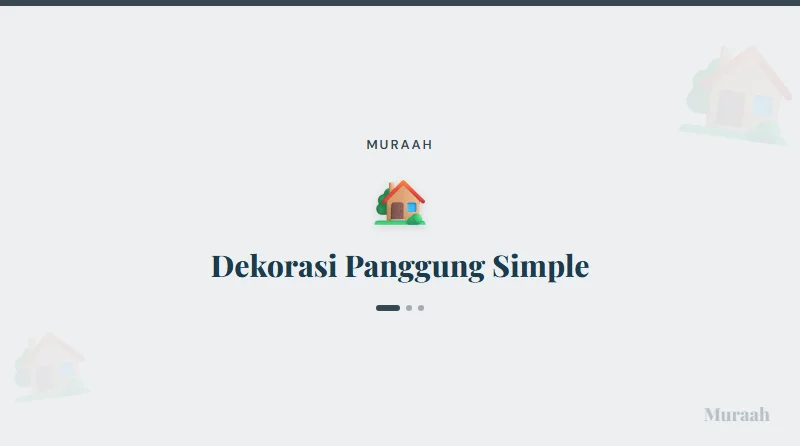 Dekorasi Panggung Simple - referensi visual