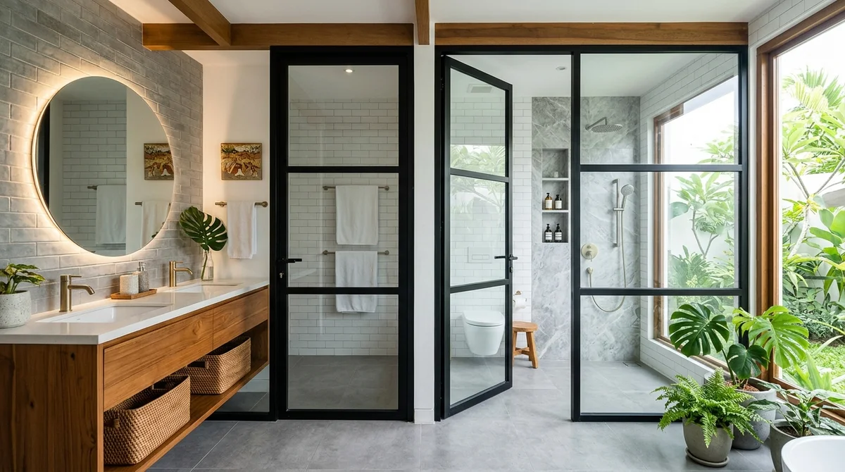 Desain Kamar Mandi 2 Pintu