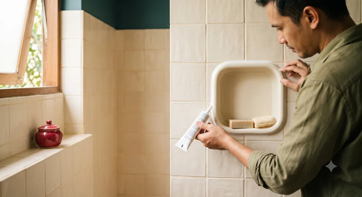 Cara Pemasangan dan Perawatan Dinding Kamar Mandi Tempat Sabun Agar Tahan Lama
