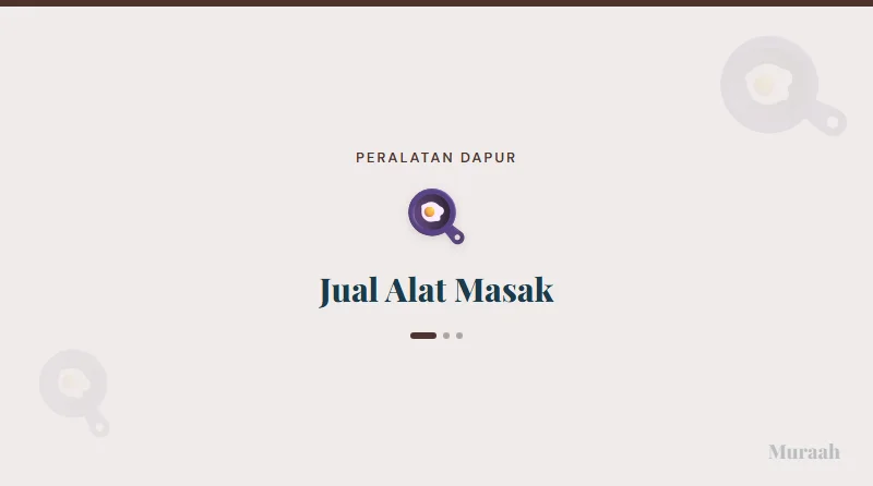 Jual Alat Masak - referensi visual