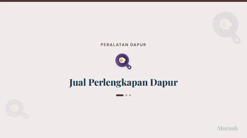 Jual Perlengkapan Dapur - referensi visual