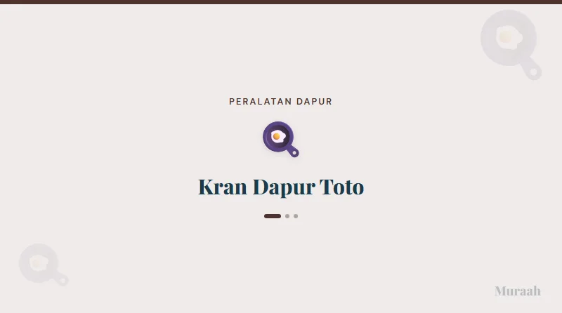 Kran Dapur Toto - referensi visual