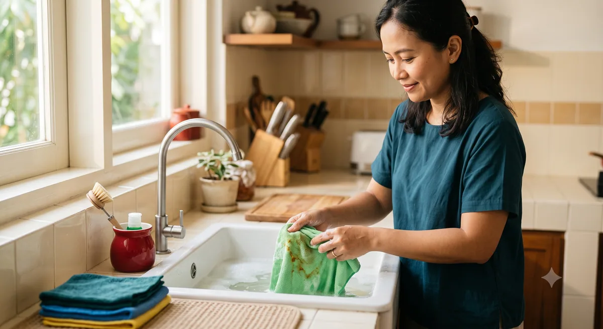 Cara Mencuci Lap Microfiber Dapur yang Benar