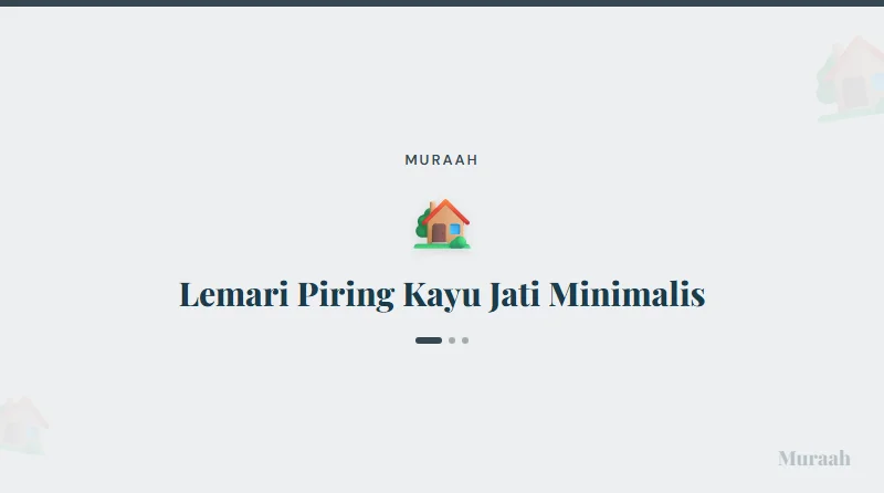 Lemari Piring Kayu Jati Minimalis - referensi visual