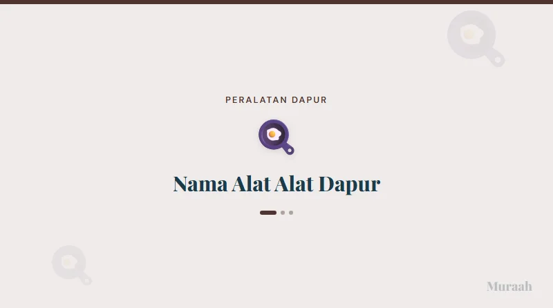 Nama Alat Alat Dapur - referensi visual