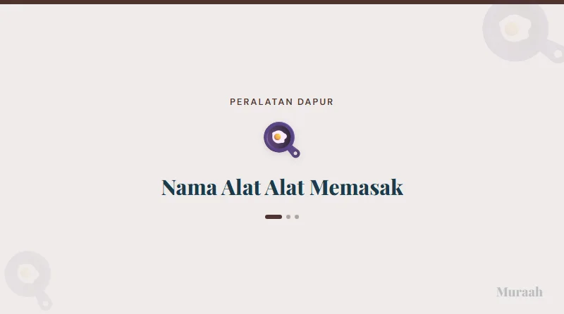 Nama Alat Alat Memasak - referensi visual