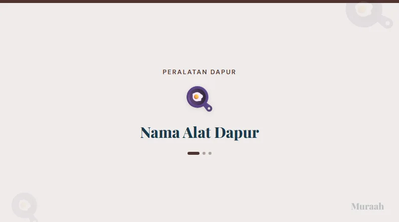 Nama Alat Dapur - referensi visual
