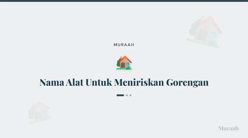 Nama Alat Untuk Meniriskan Gorengan - referensi visual