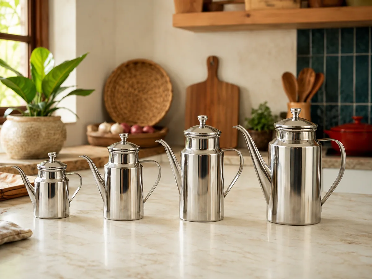 Jenis dan Ukuran Oil Pot Stainless yang Tersedia