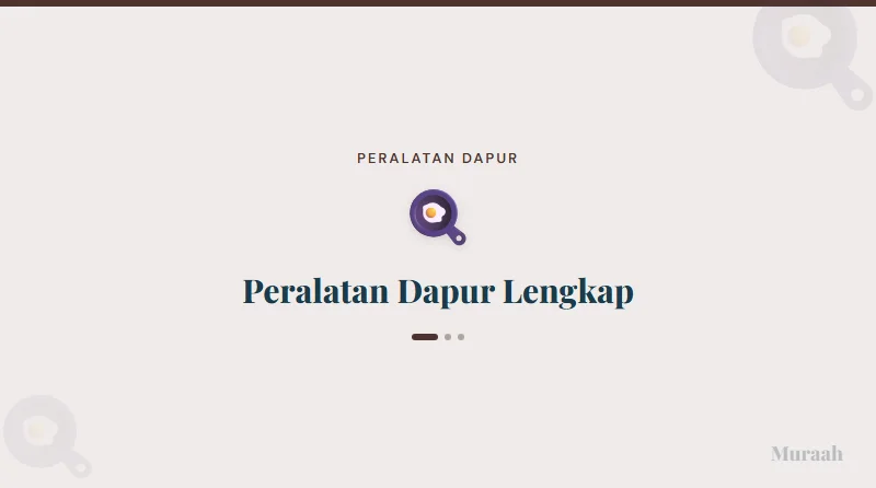 Peralatan Dapur Lengkap - referensi visual