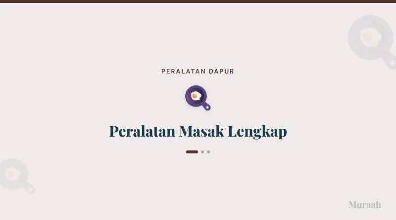 Peralatan Masak Lengkap - referensi visual
