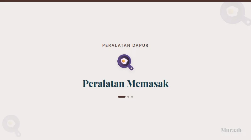 Peralatan Memasak - referensi visual