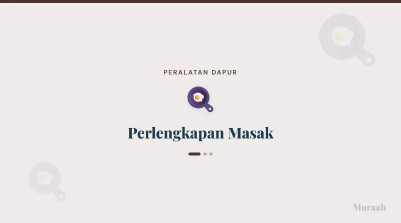 Perlengkapan Masak - referensi visual