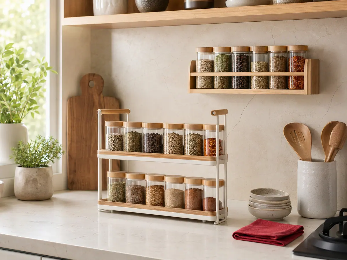 Ragam Pilihan Rak Bumbu Dapur Minimalis Modern yang Bikin Dapur Makin Apik
