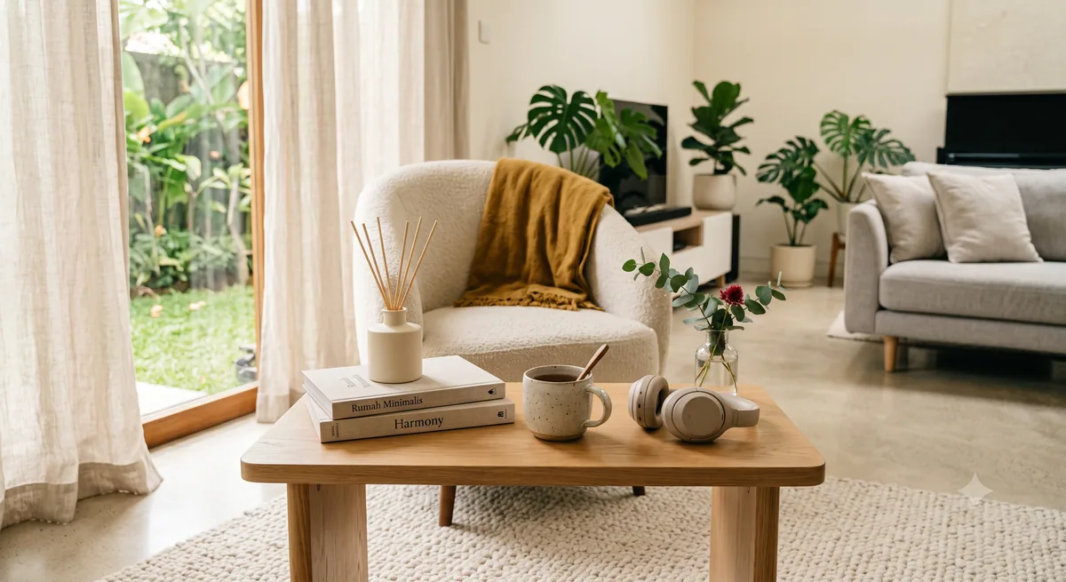 Peralatan di Area Ruang Tamu dan Living Room