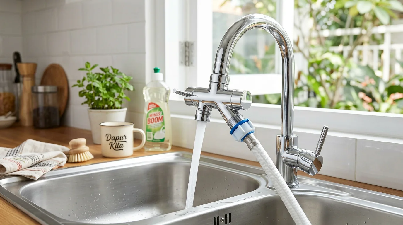 Berbagai jenis sambungan keran mesin cuci lengkap dengan adaptor dan konektor untuk semua tipe keran