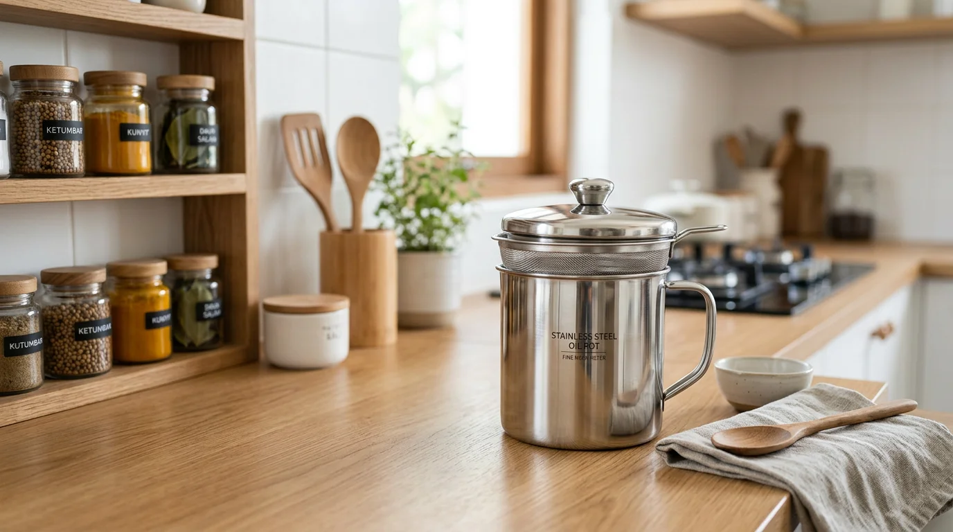 Saringan minyak goreng terbaik untuk dapur Indonesia yang bersih dan hemat