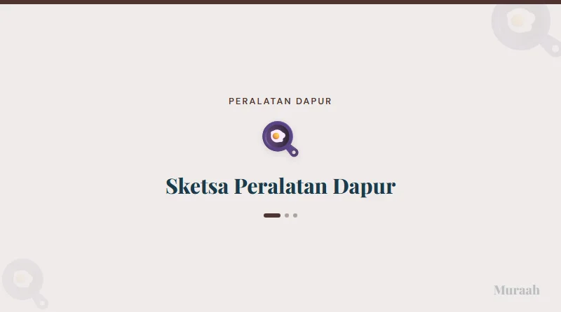Sketsa Peralatan Dapur - referensi visual